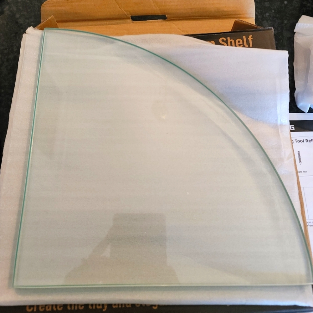 Amazon Glass Corner Bathroom Shelf Set - Clear and Silver - Picture 6 of 14